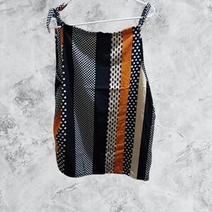 NWOT Striped Polka Dot Sleeveless Top